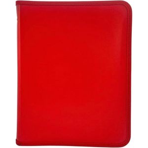 Classeur A4 Fermeture &Eacute;clair, Porte Documents &agrave; Zip Format A4 avec une Poche Int&eacute;rieure, Dossier pour Rangement de Documents, 2 Fermetures &Eacute;clairs, Largeur de 3 cm (Rouge) - Neuf