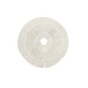 Jupe de sapin de No&euml;l, motif torsad&eacute; luxueux pour une d&eacute;coration int&eacute;rieure &eacute;l&eacute;gante, fil &eacute;pais r&eacute;utilisable et inalt&eacute;rable, convient &agrave; la plupart des sapins de No&euml;l, facile &agrave; utiliser - Neuf