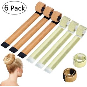 Ensemble de 6 accessoires de coiffure pour filles et femmes (marron clair, blanc cassé) - Neuf
