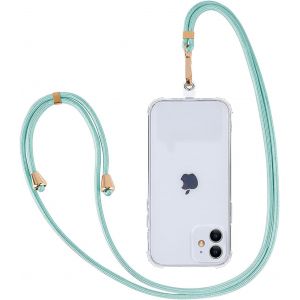 KAL-Compatible Avec Cordon Telephone Portable La Lanière De Téléphone Lanière Universelle Portable Bandoulière Réglable Cordon Tour De Cou Compatible Avec Tous Les Smartphones-Verte - Neuf