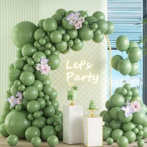 Green Balloon Arch Kit, 105 Pieces 5 10 12 18 Inch Balloon Garland Kit, Garland Latex Balloons Birthday Wedding Baby Shower Girls Women Boys Men Party Decorations - Neuf
