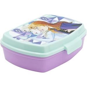 Mdy-- Boîte À Goûter La Reine Des Neiges - Lunch Box - Pour Enfant - Crèche - Maternelle - Ecole - Vacances - Repas - 17 Cm - Idée Cadeau - Violet/Bleu - Neuf