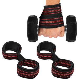 8 Sangle De Tirage Musculation,Sangles D'halt&eacute;rophilie Rembourr&eacute;es,Gym Levage Support De Poignet Bandage,Antid&eacute;rapante,Pour Halt&eacute;rophilie,Soulev&eacute; De Terre,Poignets - Neuf