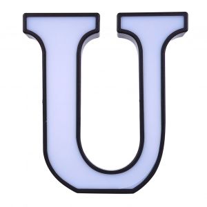 Hjlian Lampe De Nuit Led En Plastique Avec 26 Lettres De L'alphabet Anglais, Decoration En Forme De Lettre, Lumiere Blanche Pour Anniversaire, Demande En Mariage, Confession - Neuf