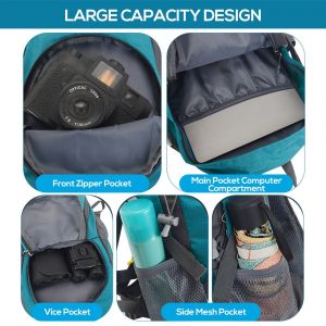 Sac à dos de randonnée en plein air, sac à dos de voyage résistant à l'eau, sac à dos d'alpinisme 20L - Neuf