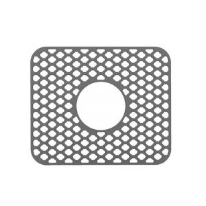 Tapis d'&eacute;vier en silicone gris 34,5 x 29,5 cm - Protection d'&eacute;vier et accessoire de cuisine - Neuf