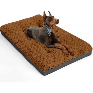 Lit Pour Les Chiens De Grande Taille, De Taille Moyenne, Moelleux, Coussin, Tapis, Panier, Lavable, Imperm&eacute;able, Antid&eacute;rapant, Respirant, Marron, 91 X 58 Cm - Neuf