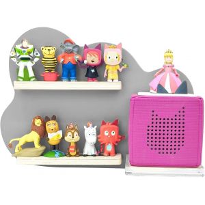 Cmwx-&Eacute;tag&egrave;re Magn&eacute;tique Compatible Avec Toniebox, Pour Poup&eacute;es Tonie, &Eacute;tag&egrave;re Murale, Accessoires Pour Chambre D'enfant, Kit De D&eacute;marrage Pour Filles Et Gar&ccedil;ons (Gris) - Neuf