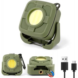 Lampe De Camping Portable Rechargeable,500lm 1200mah 5 Modes D'&eacute;clairage,Lampe De Mini De Tente Avec Base Magn&eacute;tique & Crochet,&Eacute;tancheit&eacute; Ip44,Pour Camping,Randonn&eacute;e,P&ecirc;che De Nuit - Neuf