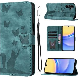 KAL-Coque Pour Samsung Galaxy A16 4G/A16 5G/A26 5G(6,7 Pouces)Housse De Protection Premium Portefeuille Protection Emplacements De Cartes Fonction Support Bureau Pour Galaxy A16 4G/5G A26 5G-Vert - Neuf