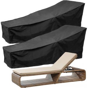 Ulteronixshop-Lot de 2 housses imperm&eacute;ables et coupe-vent pour chaise longue de jardin - 210 x 75 x 80 cm - Oxford 210D - Neuf