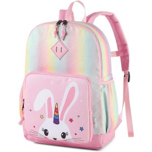 Sac à Dos Enfant, Cartable Filles Primaire 4-6 Ans Léger Brillant Imperméable Sac a Dos Licorne Mignon pour A4 Dossier Maternelle École avec Sangle de Poitrine[T157] - Neuf