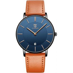 Montres Pour Hommes Ultra Mince Simple Mode D&eacute;contract&eacute;e Analogique Quartz Affichage De La Date Montre-Bracelet &Eacute;tanche Pour Hommes.[J154] - Neuf