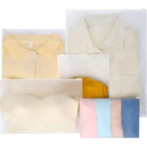 20 Pi&egrave;ces Sac De Rangement Voyage, Pochette De Voyage Zipper Seal Pochette &Eacute;tanche Plastique Transparent D&eacute;poli Sac Organisateur Multifonctions &iquest;5 Tailles&iquest; - Neuf