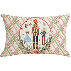 CAUC-Housse Coussin Noel 30 X 50, Coussin Noel Housse De Coussin Rectangulaire 30x50, Housse De Coussin De Noel D&eacute;coration De No&euml;l pour Int&eacute;rieur, pour Salon, Chambre &Agrave; Coucher (C) - Neuf