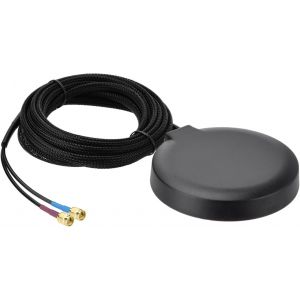 NouvelHorizonstore-Antenne GPS + 4G LTE Voiture Magn&iquest;&iquest;tique avec Double Connecteur Male SMA Compatible avec Les Syst&iquest;&iquest;mes T&iquest;&iquest;l&iquest;&iquest;matiques pour Voiture, Les Routeurs 4G LTE et Les Amplificateurs de Signal - Neuf
