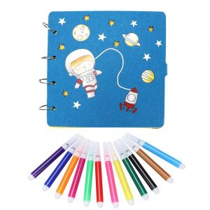 Hjlian Album Photo Innovant A Faire Soi-Meme, Album De Croissance Avec Stylos De Couleur, Cadeau D'anniversaire Pour Enfants, Alien - Neuf