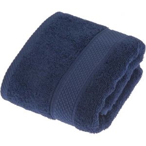 KAL-Serviette De Toilette En 100% Coton Turc - Ultra Doux Et Absorbant - 500 G/M&sup2; - Bleu Marine - 50 X 90 Cm - Neuf