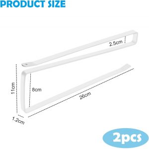 Subzonal-Porte Sopalin Mural, 2pcs Porte Rouleau Papier Cuisine Conception En Forme De Z, Porte-Rouleau De Cuisine Sans Perçage, Support Sopalin Pour Cuisine Salle De Bains (Blanc) - Neuf