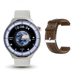 Montre Intelligente Open-16/09/2018 Yos Pour Hommes,Montre Intelligente De Sport,Cadrans Personnalis&eacute;s,Fr&eacute;quence Cardiaque,Oxyg&egrave;ne Sanguin,Ndavid,Amoled,2 Go,Dean,Vid&eacute;o Locale,Ht30.Silver Leather A. - Neuf