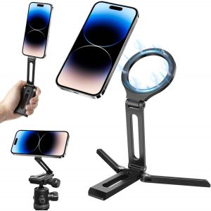 LORANKA-Tr&eacute;pied magn&eacute;tique de poche : support magn&eacute;tique pour t&eacute;l&eacute;phone portable, anneau pliable, mini tr&eacute;pied Arca-Swiss pour iPhone 16/15 - Neuf