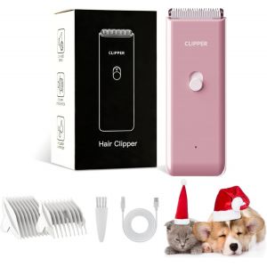Tondeuse Pour Chien, Kit De Toilettage Pour Chien Rechargeable Et Sans Fil, Tondeuse Pour Chat, Tondeuse Pour Animaux De Compagnie, Rasoir Pour Chaton/Chiots, Rose - Neuf