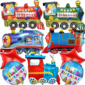 ChicSlick-Ballon En Aluminium Train Anniversaire Décoration Voiture Ballons Cars Ballons Happy Birthday Fête D'Anniversaire Deco[X1756] - Neuf