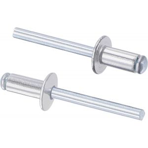 Rivets Aveugles Rivets Traction Aluminium Noyau Décoration Rivets 6mm Diamètre 12mm Prise Longueur Argenté 50Pcs - Neuf