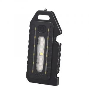 Hutp-Mini Lampe De Poche Tactique,Lumière D'épaule De Police Avec Clip,Feu Arrière Tactile Rechargeable Par Usb,Lampe De Casque,Porte-Clés-W5135 Black - Neuf