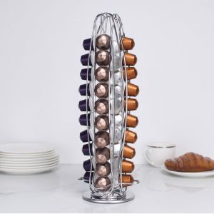 (14 X 40 Cm) Compatible Café Porte-Capsule (40 Capsules) - Classique De La Capsule De Café - Support Pivotant Porte-Capsule - Neuf