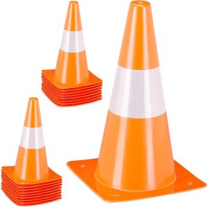 Acdsgd-Unisex Youth Pylonen Pylons Set Of 18 Football Dog Training Marking 30 Cm Reflective Traffic Cones Orange - Neuf