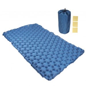 Matelas Gonflable Double Pour Camping, Portable Et Resistant A L'humidite, Matelas De Couchage Pour Voiture, Bleu Marine - Neuf