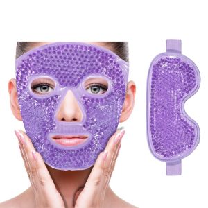 Masque rafraîchissant pour les yeux à base de glace pour réduire les poches, les cernes et les sinus. - Neuf