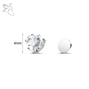 Zs 1 Pièce Boucles D'oreilles À Clips Magnétiques Étoile Coeur Forme Cz Cristal Oreille Clip Pas De Perçage Oreille Stud Pas De Boucle D'oreille Percée Bijoux 4-8mm-Style 3-4mm- - Neuf