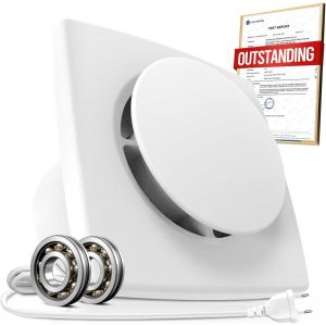 ASFASFq-Extracteur d'Air 100mm Silencieux Puissante Ventilation, 130m³/h Ventilateur Amélioré Économe en Énergie, VMC Salle de Bain IPX4 Étanche, Idéal Aerateur dAir pour Salle de Bain, WC, Garage - Neuf