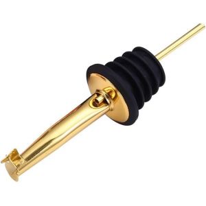 Checarzhn--No1-Bouchon De Bouteille De Vin Avec Bouchon Automatique, Bec Verseur En Acier Inoxydable, Bouchon De Bouteille D'huile Pour Alcool, Huile D'olive, Verseur De Bouteille De (Or) - Neuf