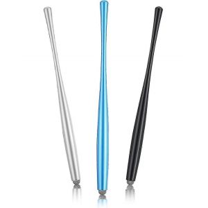 Sl Capacitif Stylus Stylos En M&eacute;tal Mince Num&eacute;rique Stylet &Eacute;cran Tactile Pour Produits &Eacute;lectroniques Tactiles,T&eacute;l&eacute;phone Et Tablettes (3pcs,Bleu + Noir + Sil - Neuf