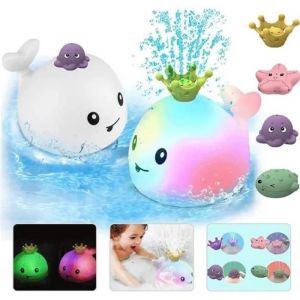 Jouet Bain Bébé,Baleine Jet D Eau Jeux Bain Jouets De Bain Jet D'eau Pulvérisation D'eau De Baleine Pour Enfants Pour 1 2 3 4 5 Ans - Neuf