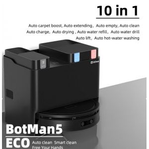 PS5Eco Smart Robotic Vacuum Cleaner-Powerful suction, intelligent cleaning, laser navigation, dual-wet/dry mode, 25000Pa pressure 6 nozzles, edge-cleaning, 155min battery life 150? cleaning capacity - Neuf