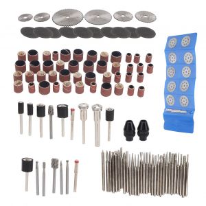 XYONG Kit de 121 accessoires pour ponceuse electrique, petite lame de scie circulaire en acier rapide, papier de verre - Neuf