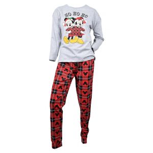 Pyjama Femme Minnie En Coton -Chaleur,Douceur Et Confort- Hu3553 Christmas Edition - Neuf