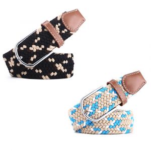 Noir/Marron/Beige+Blanc/Bleu Clair/Beige Ceinture Tissu Toile Modèle De Taille 110 Cm Ceinture De Vêtements Taille Unique - Neuf