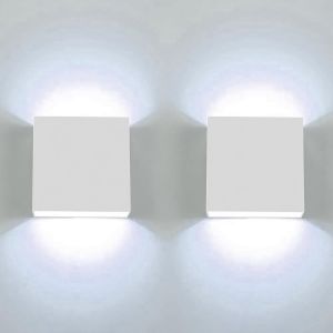 Applique Murale Led 7 W Moderne D'intérieur, Lumière Blanche Froide, Carrée, Pour Chambre À Coucher, Salon, Colonnade, 2 Pièces - Neuf