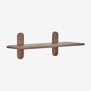 &Eacute;tag&egrave;re murale en bois Veleta Brun Acacia fonc&eacute; ↔︎ 80 cm - Neuf