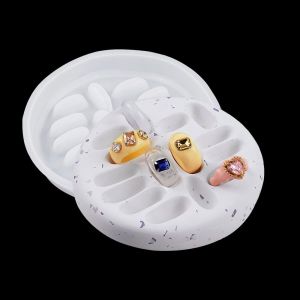 Moule Support De Bague Resine, Moule De Coul&eacute;e Round Ring Holder Resin Mold Pr&eacute;sentoir &Agrave; Bijoux Resine Epoxy Porte Bague Moulage Pour D'oreilles Collier Bracelets Artisanales - Neuf