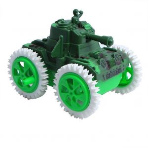 Kid Children Boy Intelligent Plastic Tank Mold Military Army Car Toys Desert (Green) - Neuf
