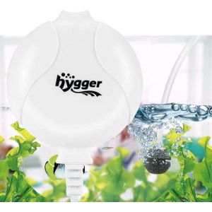 Pompe À Air Pour Aquarium Hygger,Ultra-Silencieuse-35 Db,1,5 W-Équipée De Pierre À Air Et Tuyau De Silice Pour Aquariums - Neuf