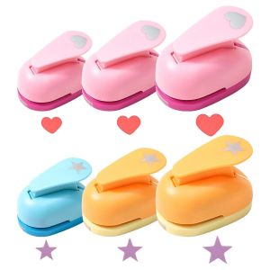 Lot De 6 Perforatrices À Papier : En Forme De Coeur Et D'étoile, 3 Tailles, Perforatrices À Motif, Pour Bricolage, Scrapbooking, Album Photo, Bricolage, Cartes De V?Ux (10 Mm, 15 Mm, 25 Mm) - Neuf