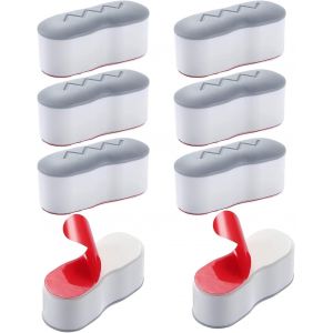 Lot de 8 pare-chocs universels de rechange pour siège de toilette avec adhésif puissant pour la maison, l'hôtel et l'école (blanc) - Neuf