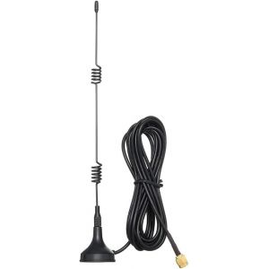 SUBZONAL-2.4Ghz Antenne WiFi Connecteur Mâle SMA avec Base Magnétique, 10ft/3M 7dBi Gain HD Antenne Vidéo de Sécurité sans Fil Extension d'antenne pour CCTV Caméra de Sécurité Caméra IP SMA Connecte - Neuf